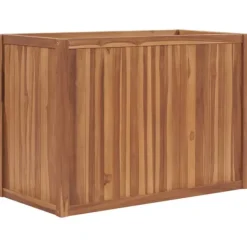 vidaXL Odlingslåda upphöjd 100x50x70 cm massivt teakträ