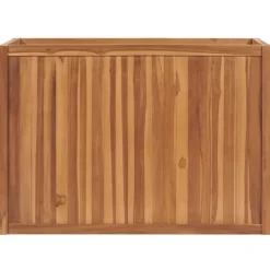 vidaXL Odlingslåda upphöjd 100x50x70 cm massivt teakträ