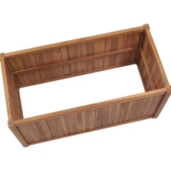 vidaXL Odlingslåda upphöjd 100x50x70 cm massivt teakträ