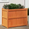 vidaXL Odlingslåda vaxbrun 90x50x70 cm massiv furu