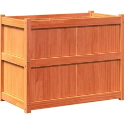 vidaXL Odlingslåda vaxbrun 90x50x70 cm massiv furu