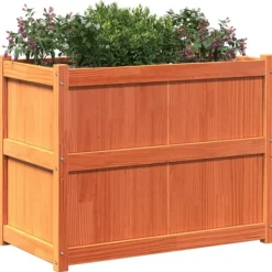 vidaXL Odlingslåda vaxbrun 90x50x70 cm massiv furu