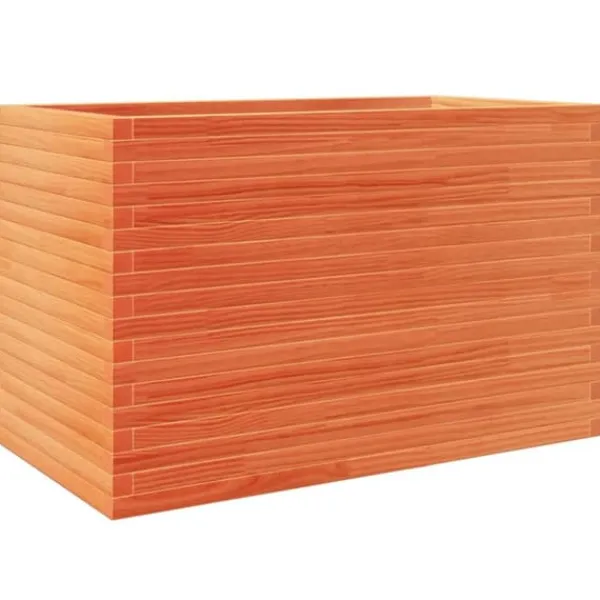 Best Odlingslåda vaxbrun 110x60x68,5 cm massiv furu Krukor & Växtbehållare