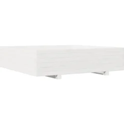 vidaXL Odlingslåda vit 100x100x26,5 cm massiv furu