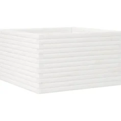 vidaXL Odlingslåda vit 80x80x45,5 cm massiv furu