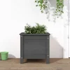 Sale Odlingslåda 40x40x39 cm grå massiv furu Krukor & Växtbehållare