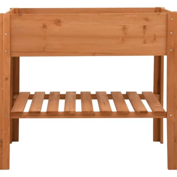 Clearance Odlingslåda 88x43x80 cm granträ Planteringsbänkar