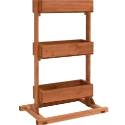 Clearance Odlingslåda 52x30x78 cm granträ Planteringsbänkar