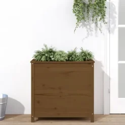 Discount Odlingslåda 82,5x40x78 cm honungsbrun massiv furu Planteringsbänkar