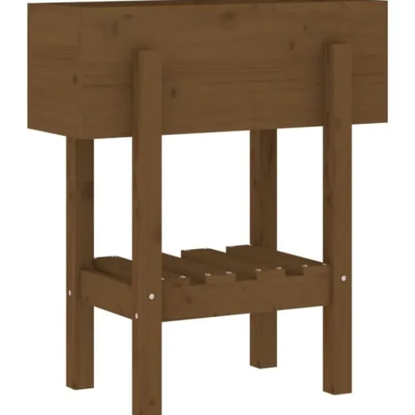 vidaXL Odlingslåda 62x30x69 cm honungsbrun massiv furu