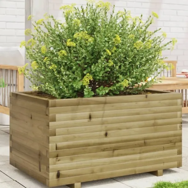vidaXL Odlingslåda 90x60x49,5 cm impregnerat furu