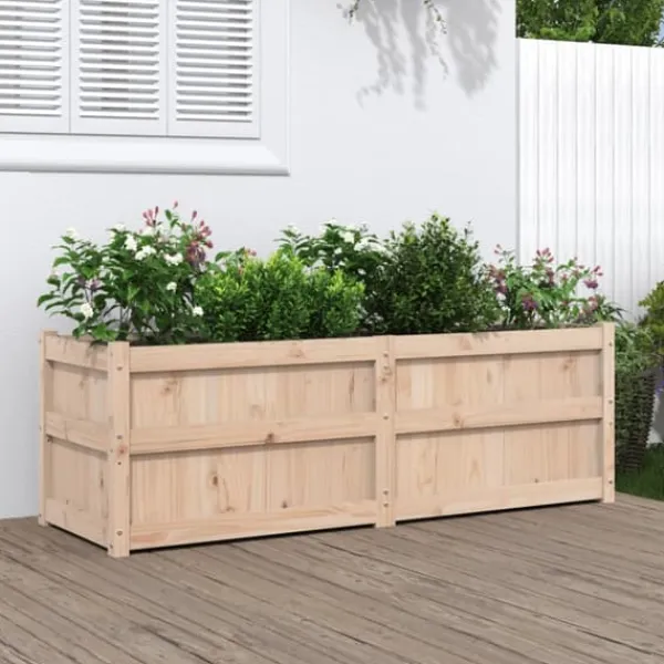 vidaXL Odlingslåda 150x50x50 cm massiv furu