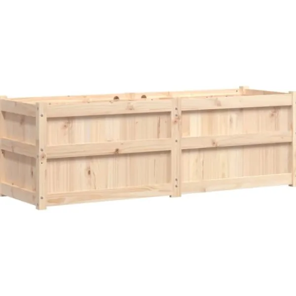 vidaXL Odlingslåda 150x50x50 cm massiv furu