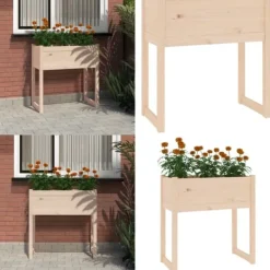 Best Odlingslåda 78x40x81 cm massiv furu - Odlingslåda Upphöjd - Odlingslådor Upphöjda - Home & Living Planteringsbänkar