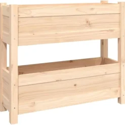 New Odlingslåda 77x25x66 cm massiv furu Planteringsbänkar