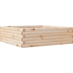 vidaXL Odlingslåda 80x80x23 cm massiv furu