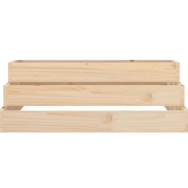 vidaXL Odlingslåda 80x80x27 cm massiv furu