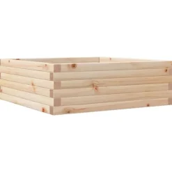 vidaXL Odlingslåda 70x70x23 cm massivt furuträ