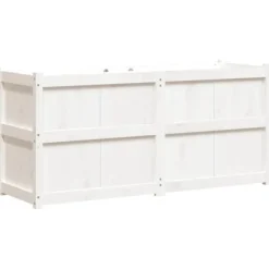 Outlet Odlingslåda 150x50x70 cm vit massiv furu Planteringsbänkar