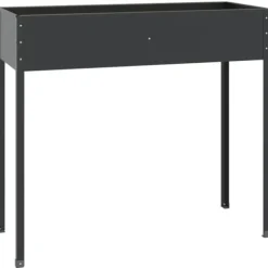Outlet Odlingslådor 2 st - Galvaniserat stål, höga ben | Färg: Antracit | Storlek: 120x50x80 cm Planteringsbänkar