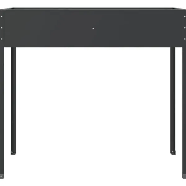 Outlet Odlingslådor 2 st - Galvaniserat stål, höga ben | Färg: Antracit | Storlek: 120x50x80 cm Planteringsbänkar