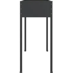 Outlet Odlingslådor 2 st - Galvaniserat stål, höga ben | Färg: Antracit | Storlek: 120x50x80 cm Planteringsbänkar