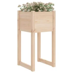 Discount Odlingslådor 2 st i massiv furu | Storlek: 40x40x81 cm Planteringsbänkar