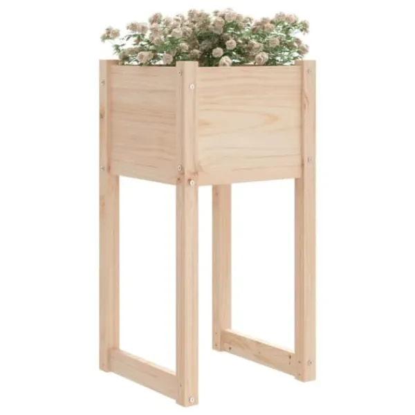 Discount Odlingslådor 2 st i massiv furu | Storlek: 40x40x81 cm Planteringsbänkar