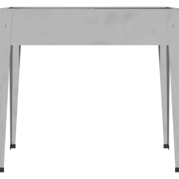 Best Odlingslådor i galvaniserat stål - Hållbara och dekorativa | 2 st | Färg: Silver | Storlek: 90x40x80 cm Krukor & Växtbehållare