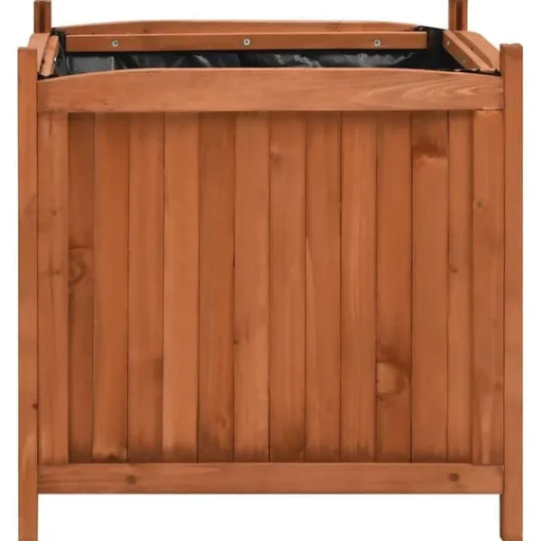 vidaXL Odlingslådor upphöjda 2 st 50x50x50 cm granträ