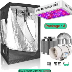 Sale Odlingstält, Fullspektrum LED, Energisystem med hög effektivitet,90x60x135cm kit, Kit A Kit För Växt- & Örtplantering