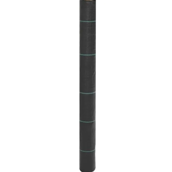 vidaXL Ogräsmatta svart 1x150 m PP