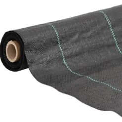 vidaXL Ogräsmatta svart 1x150 m PP