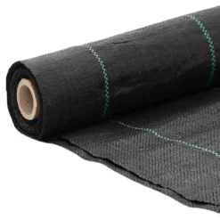 vidaXL Ogräsmatta svart 1x150 m PP