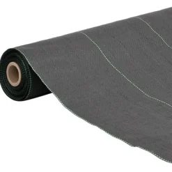 vidaXL Ogräsmatta svart 1,5x10 m PP