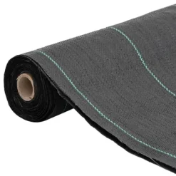 vidaXL Ogräsmatta svart 0,5x150 m PP