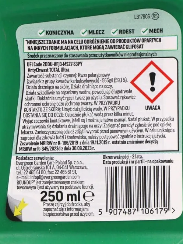 Ogräsmedelskoncentrat 250 ml Roundup Herbicid
