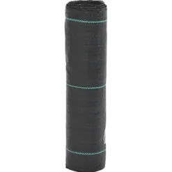 vidaXL Ogräsmembran svart 0,5x50 m PP