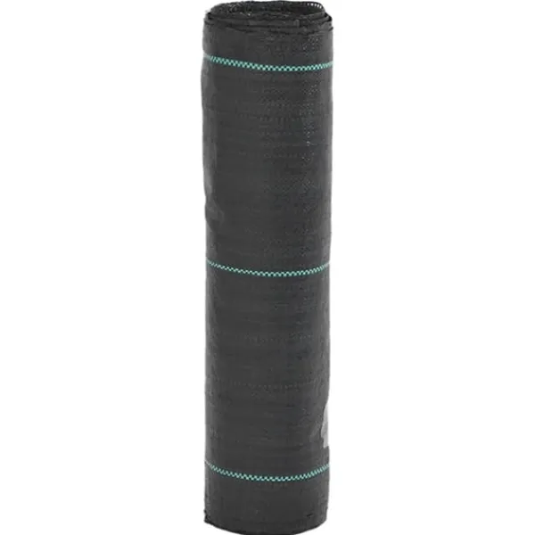 vidaXL Ogräsmembran svart 0,5x50 m PP