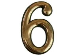 Okko Door Number Gold 6 Plastm