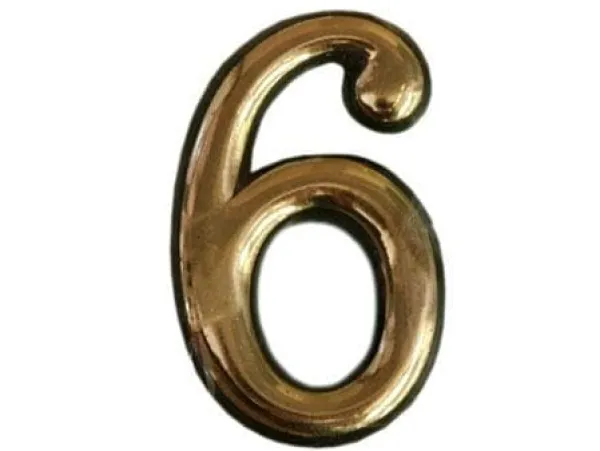 Okko Door Number Gold 6 Plastm