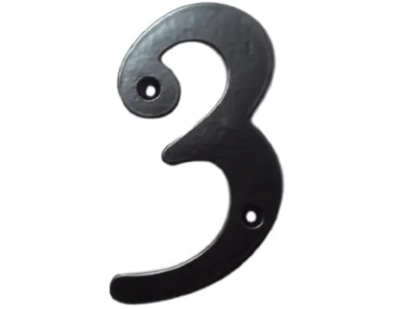 Clearance Okko Number 3 Gb-2531_3 105X65 Mm Svart Adresskyltar & Husnummer