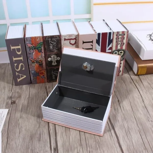 Ordbok Bok Hemlig Kassaskåp Säkerhetsbox Pengar Kontanter Smycken Låsskåp (Rose Diary Typ) Kassaskåp