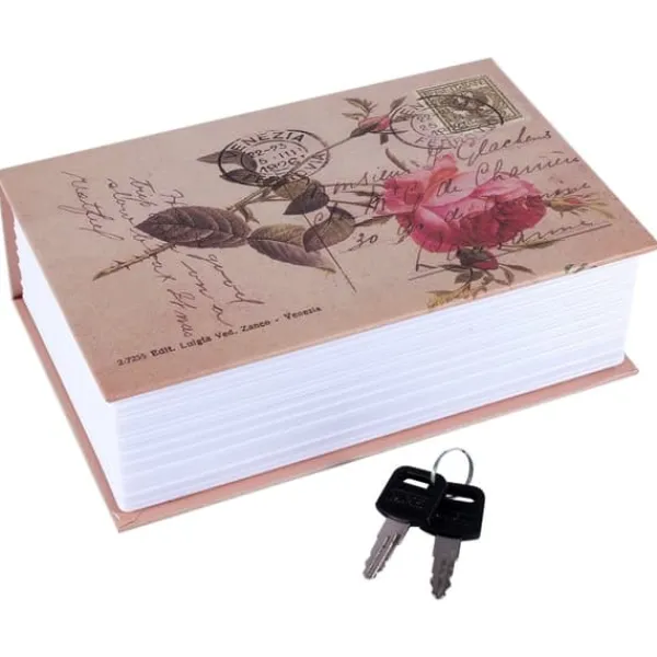 Ordbok Bok Hemlig Kassaskåp Säkerhetsbox Pengar Kontanter Smycken Låsskåp (Rose Diary Typ) Kassaskåp