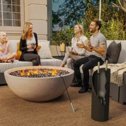 Outsunny Eldstadsverktyg 4-delat set, Kaminredskap i Metall med Sopkvast, Skyffel, Eldkrok och Hink, Svart