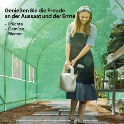 Discount Outsunny Folietunnel VCxthus GrCn 350x200x200cm PE/Stahl Växthus