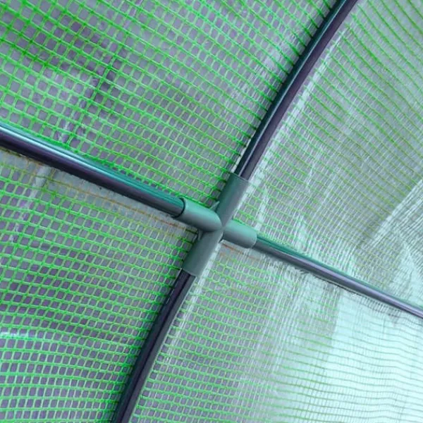 Outsunny Folietunnelväxthus 200x100x215 cm Grön - Stål/PE, 2 Dörrar, UV-skydd