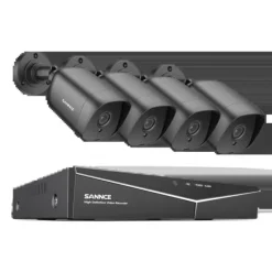 1080P 4-kanals DVR CCTV-system, utomhusväderbeständiga kameror, mobil fjärrövervakning.,al Kamera-a Säkerhetsmonitorer & Videokameror
