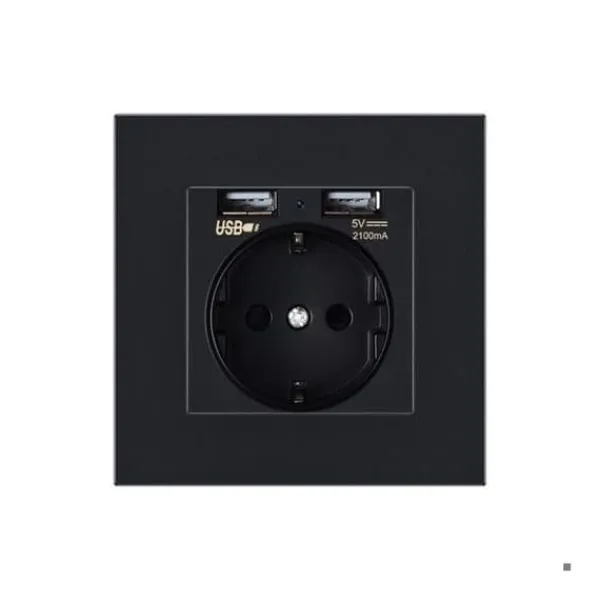 Outlet 1080P Wifi spionkamera nätuttag 2 USB-portar 5V 2A Falska Övervakningskameror