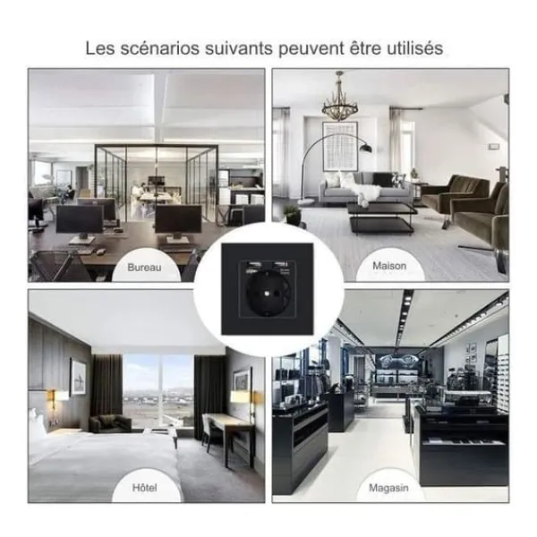 Outlet 1080P Wifi spionkamera nätuttag 2 USB-portar 5V 2A Falska Övervakningskameror